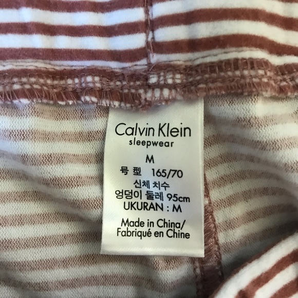 Calvin Klein Mauve Striped Sleep Shorts M - Picture 5 of 5